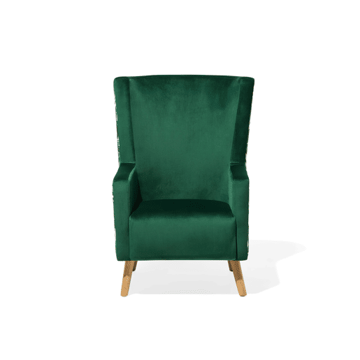 Poltrona com braços ONEIDA Veludo Verde escuro