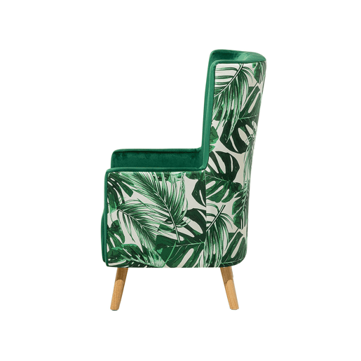 Poltrona com braços ONEIDA Veludo Verde escuro