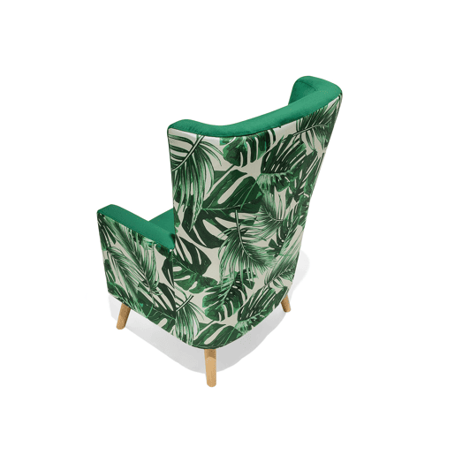 Poltrona com braços ONEIDA Veludo Verde escuro