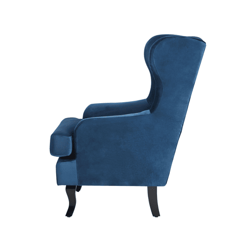 Poltrona com braços ALTA Veludo Azul escuro