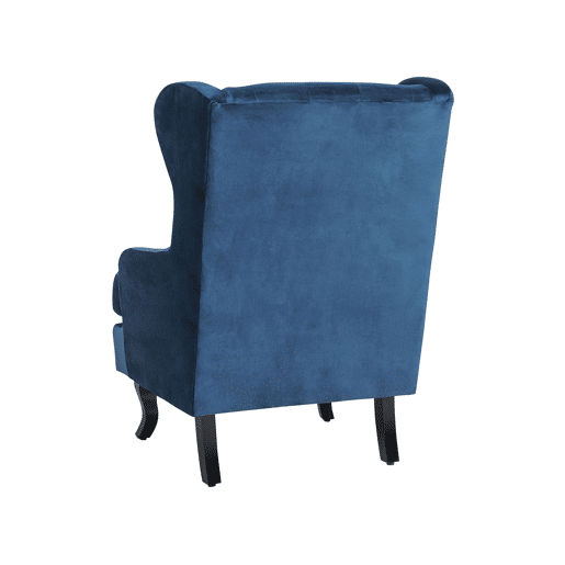Poltrona com braços ALTA Veludo Azul escuro