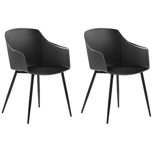 Conjunto de 2 cadeiras de jantar FONDA Preto