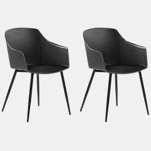Conjunto de 2 cadeiras de jantar FONDA Preto