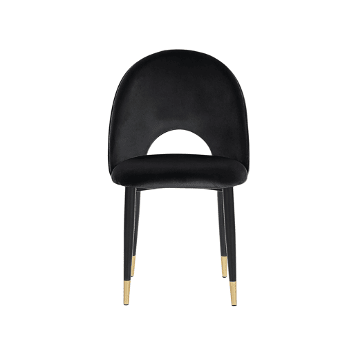 Conjunto de 2 cadeiras de jantar MAGALIA Veludo Preto
