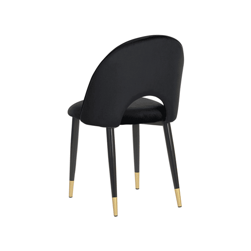 Conjunto de 2 cadeiras de jantar MAGALIA Veludo Preto