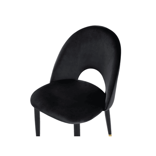 Conjunto de 2 cadeiras de jantar MAGALIA Veludo Preto