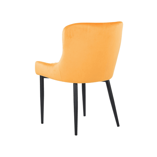 Conjunto de 2 cadeiras de jantar SOLANO Veludo Amarelo