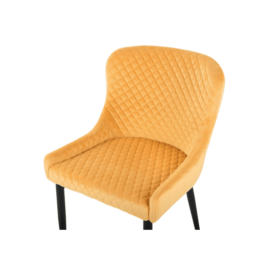 Conjunto de 2 cadeiras de jantar SOLANO Veludo Amarelo