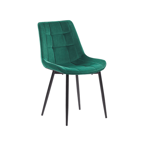 Conjunto de 2 cadeiras de jantar MELROSE Veludo Verde escuro