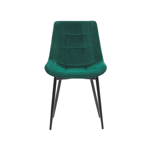 Conjunto de 2 cadeiras de jantar MELROSE Veludo Verde escuro