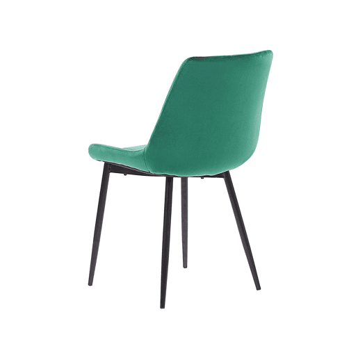 Conjunto de 2 cadeiras de jantar MELROSE Veludo Verde escuro
