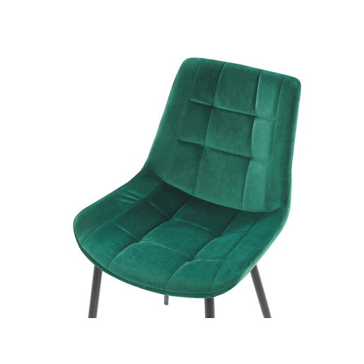 Conjunto de 2 cadeiras de jantar MELROSE Veludo Verde escuro