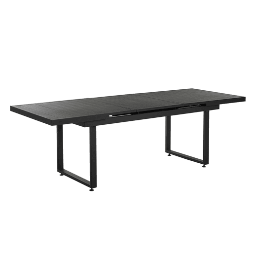 Mesa de refeição de jardim extensível VALCANETTO 180240 cm 90 cm Metal Preto Mesa de refeição de jardim extensível VALCANETTO 180240 cm 90 cm Metal Preto