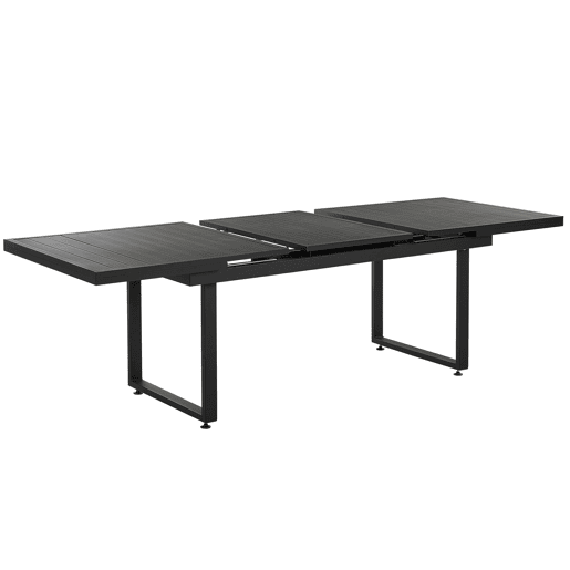 Mesa de refeição de jardim extensível VALCANETTO 180240 cm 90 cm Metal Preto Mesa de refeição de jardim extensível VALCANETTO 180240 cm 90 cm Metal Preto