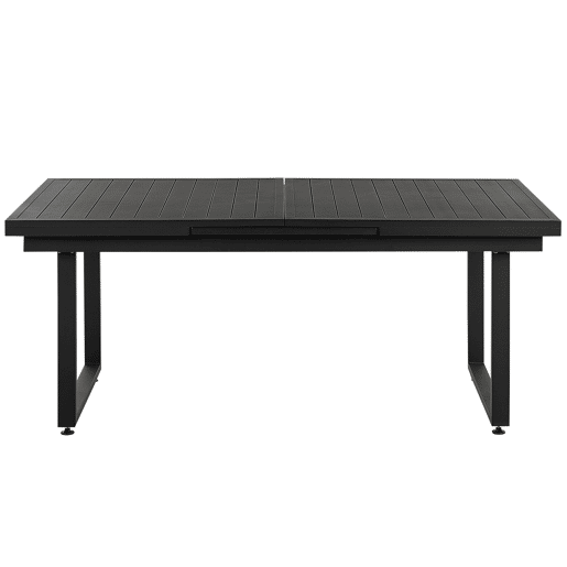 Mesa de refeição de jardim extensível VALCANETTO 180240 cm 90 cm Metal Preto Mesa de refeição de jardim extensível VALCANETTO 180240 cm 90 cm Metal Preto