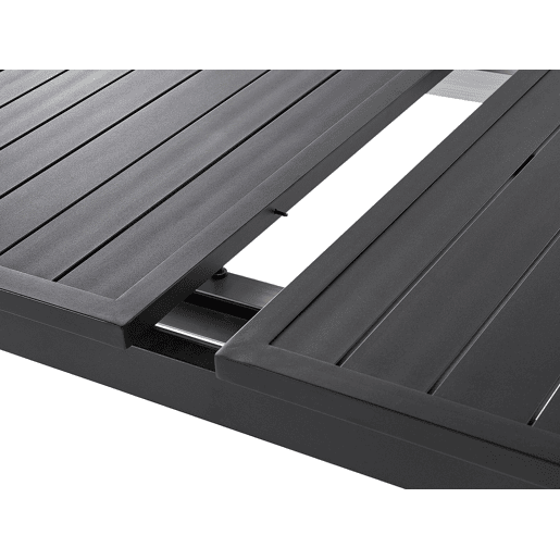 Mesa de refeição de jardim extensível VALCANETTO 180240 cm 90 cm Metal Preto Mesa de refeição de jardim extensível VALCANETTO 180240 cm 90 cm Metal Preto