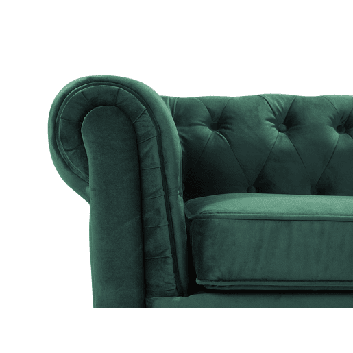 Poltrona CHESTERFIELD Veludo Verde esmeralda
