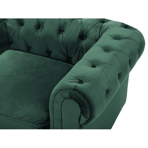 Poltrona CHESTERFIELD Veludo Verde esmeralda