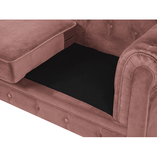 Conjunto de sala de estar CHESTERFIELD Veludo Rosa 4 lugares