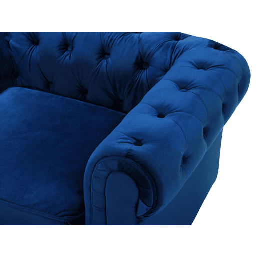 Poltrona CHESTERFIELD Veludo Azul marinho