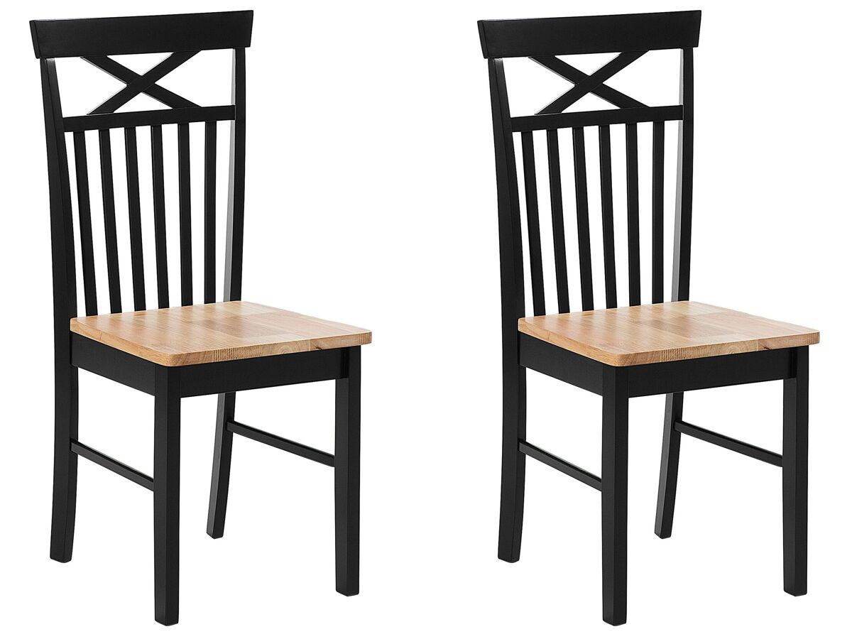 Beliani Silla de comedor HOUSTON Negro
