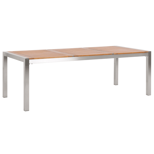 Mesa de refeição de jardim GROSSETO 220 cm 100 cm Madeira de eucalipto Castanho