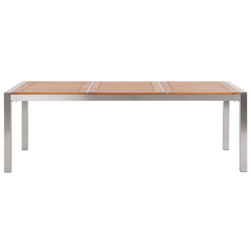 Mesa de refeição de jardim GROSSETO 220 cm 100 cm Madeira de eucalipto Castanho