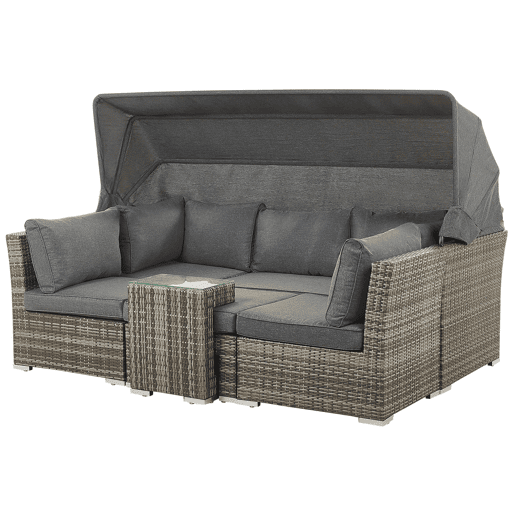 Conjunto de jardim com mesa 6 lugares CORTE Castanho escuro