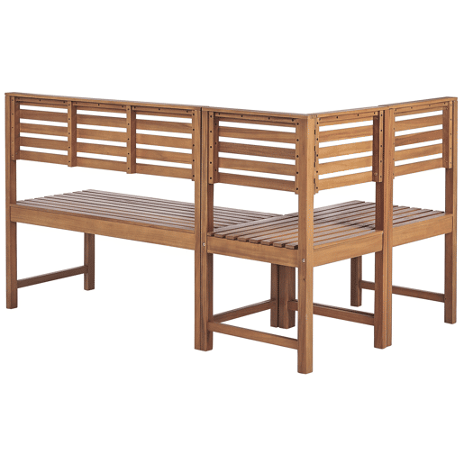 Conjunto de refeições de varanda 4 lugares TREIA Madeira de acácia Castanho