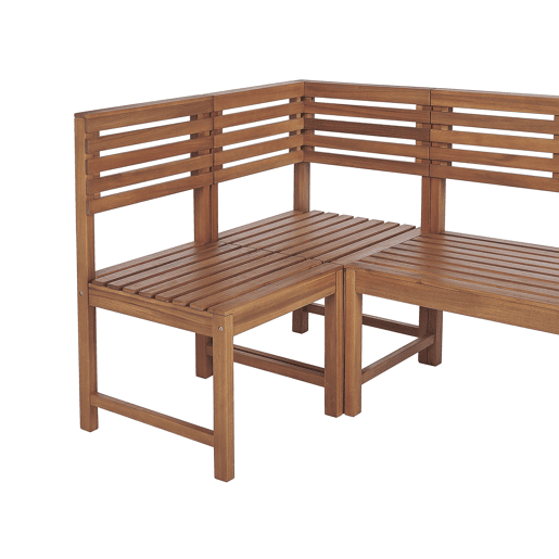Conjunto de refeições de varanda 4 lugares TREIA Madeira de acácia Castanho