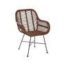 Cadeira de jantar CANORA Rattan Castanho