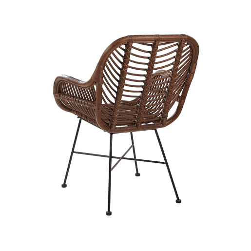 Cadeira de jantar CANORA Rattan Castanho