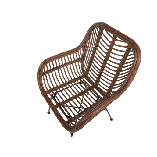 Cadeira de jantar CANORA Rattan Castanho
