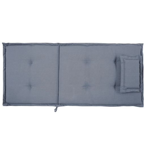 Conjunto de 6 cadeiras de jardim com almofadas JAVA Madeira de acácia Azul Conjunto de 6 cadeiras de jardim com almofadas JAVA Madeira de acácia Azul