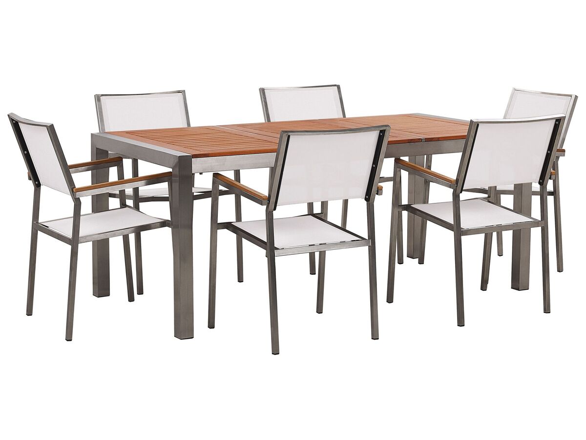Beliani Conjunto de comedor GROSSETO Blanco