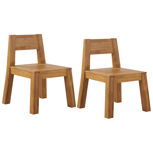 Conjunto de 2 cadeiras de jardim LIVORNO Madeira de acácia Castanho