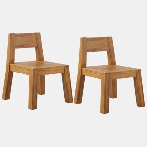 Conjunto de 2 cadeiras de jardim LIVORNO Madeira de acácia Castanho