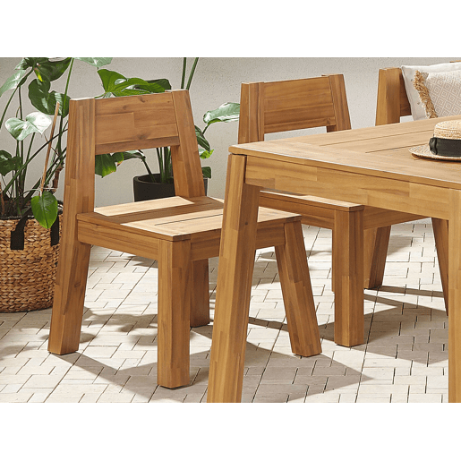 Conjunto de 2 cadeiras de jardim LIVORNO Madeira de acácia Castanho