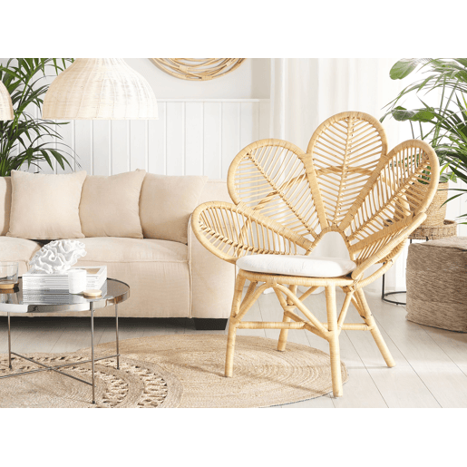 Cadeira pavão em rattan cor natural FLORENTINE