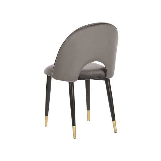 Conjunto de 2 cadeiras de jantar MAGALIA Veludo Cinzento
