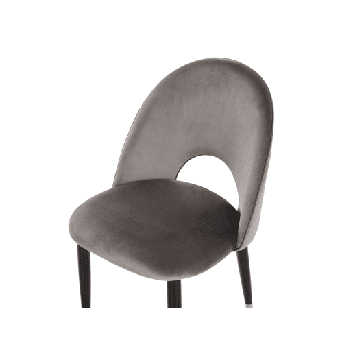 Conjunto de 2 cadeiras de jantar MAGALIA Veludo Cinzento