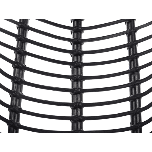 Cadeira de jantar CANORA Rattan Preto