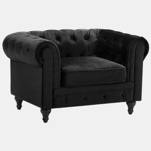 Poltrona CHESTERFIELD Veludo Preto