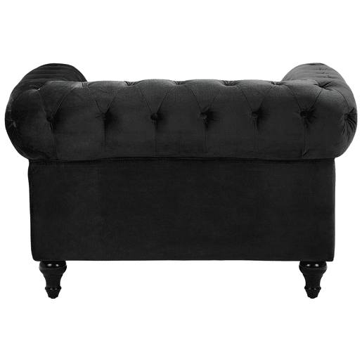 Poltrona CHESTERFIELD Veludo Preto Poltrona CHESTERFIELD Veludo Preto
