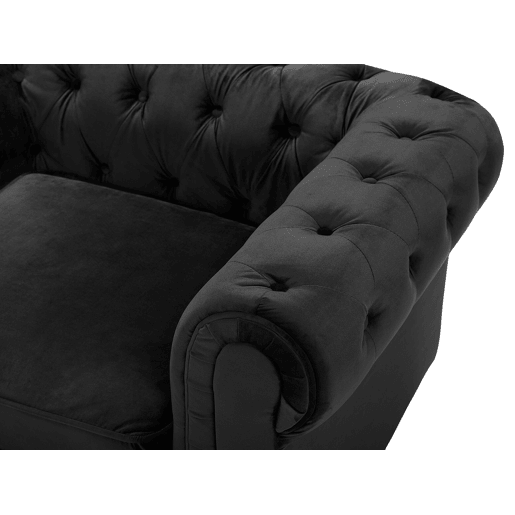 Poltrona CHESTERFIELD Veludo Preto Poltrona CHESTERFIELD Veludo Preto