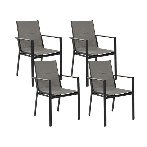 Cadeira de jardim BUSSETO Metal Preto