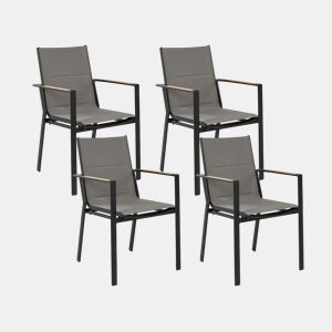 Cadeira de jardim BUSSETO Metal Preto