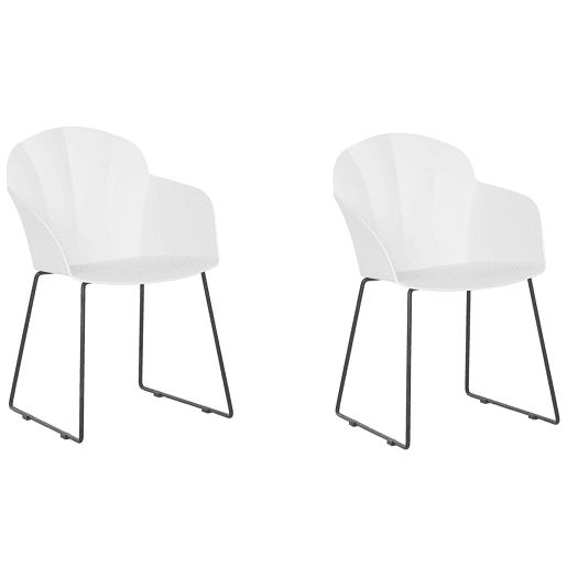 Conjunto de 2 cadeiras de jantar SYLVA Branco