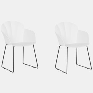 Conjunto de 2 cadeiras de jantar SYLVA Branco