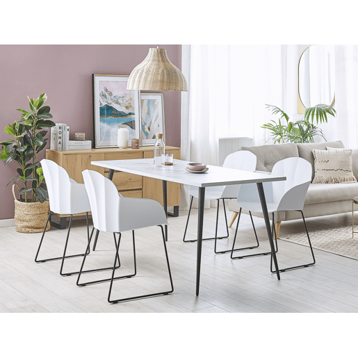Conjunto de 2 cadeiras de jantar SYLVA Branco